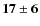 $\bf {17\pm6}$