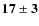$\bf {17\pm3}$