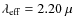 $\lambda_{\rm eff} = 2.20 ~\mu$