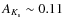 $A_{K_{\rm s}} \sim 0.11$