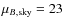$\mu_{B,{\rm sky}}=23$