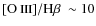 $\mbox{[O {\sc iii}]}/\mbox{H$\beta$ }\sim10$