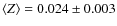 $\langle Z \rangle = 0.024\pm0.003$