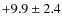 $+9.9\pm2.4$