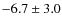 $-6.7\pm3.0$