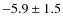 $-5.9\pm1.5$