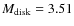 $M_{\rm disk}=3.51$