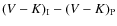 $(V-K)_{\rm I} -(V-K)_{\rm P}$
