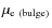 $\mu_{{\rm e~(bulge)}}$