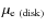$\mu_{\rm e~(disk)}$