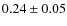 $ 0.24 \pm 0.05 $