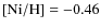 $\rm [Ni/H]=-0.46$