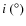 $i \ (^\circ)$