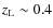 $z_{\rm L} \sim 0.4$
