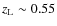 $z_{\rm L} \sim 0.55$