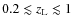 $0.2 \lesssim z_{\rm L} \lesssim 1$