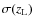 $\sigma(z_{\rm L})$