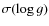 $\sigma(\log g)$