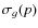 $\sigma_g(p)$