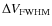 $\Delta V_{\rm FWHM}$