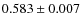 $0.583\pm0.007$