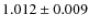 $1.012 \pm0.009$