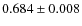 $0.684\pm0.008$