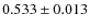 $0.533\pm0.013$
