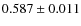 $0.587\pm0.011$