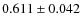 $0.611\pm0.042$