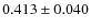 $0.413\pm0.040$