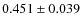 $0.451\pm0.039$