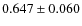 $0.647\pm0.060$