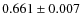 $0.661\pm0.007$