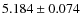 $5.184\pm0.074$