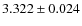 $3.322 \pm 0.024$
