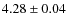 $4.28 \pm 0.04$