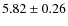 $ 5.82 \pm 0.26$
