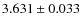 $3.631 \pm 0.033$