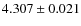 $4.307 \pm 0.021$