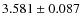 $3.581 \pm 0.087$