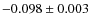 $-0.098\pm0.003$
