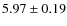 $ 5.97 \pm 0.19$