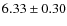 $ 6.33 \pm 0.30$