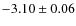 $-3.10\pm0.06$