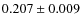 $0.207\pm0.009$