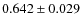 $0.642\pm0.029$