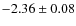 $-2.36\pm0.08$