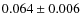 $0.064\pm0.006$