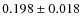 $0.198\pm0.018$